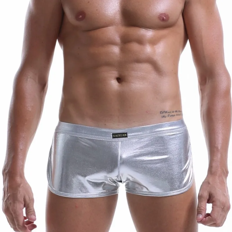 Мужское нижнее белье мужские трусы боксеры из искусственной кожи cueca masculina Ropa