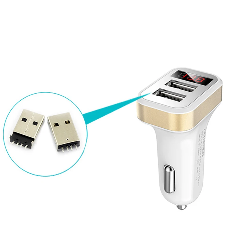 2.1A двойной USB порт зарядное устройство s цифровой светодиодный дисплей