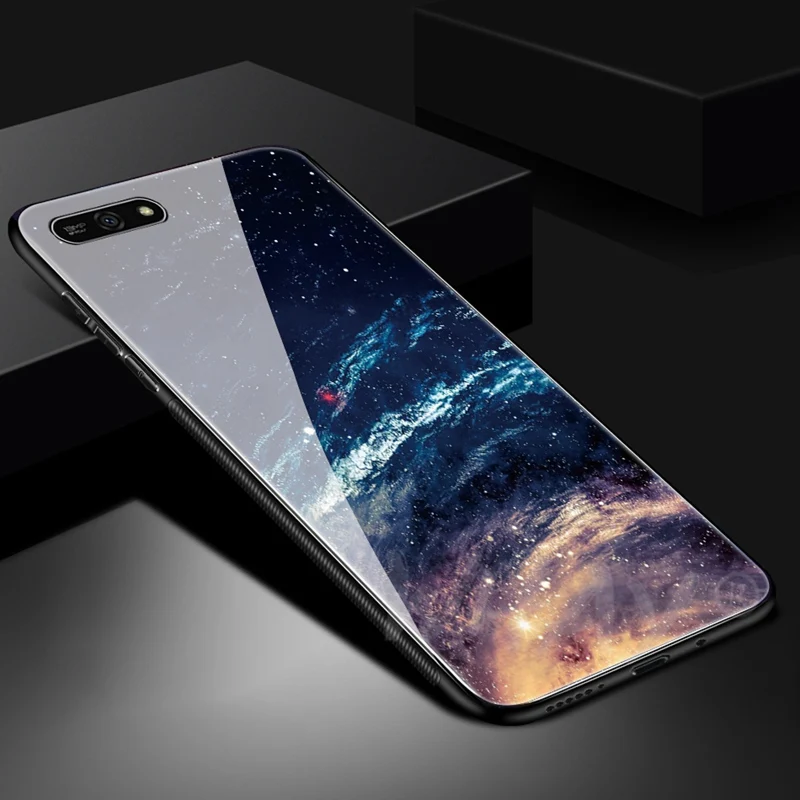 Glass Case For Huawei Nova 3 2i Coque Luxury Pattern P20 Pro Mate 10 Honor 9 Lite Play 7A Y6 2018 P Smart |