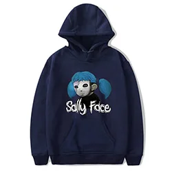 blue color Sally Face Толстовка с капюшоном для мужчин и женщин, хлопковый пуловер с длинным рукавом, пальто, толстовки, костюм, Прямая поставка - Цвет: blue color