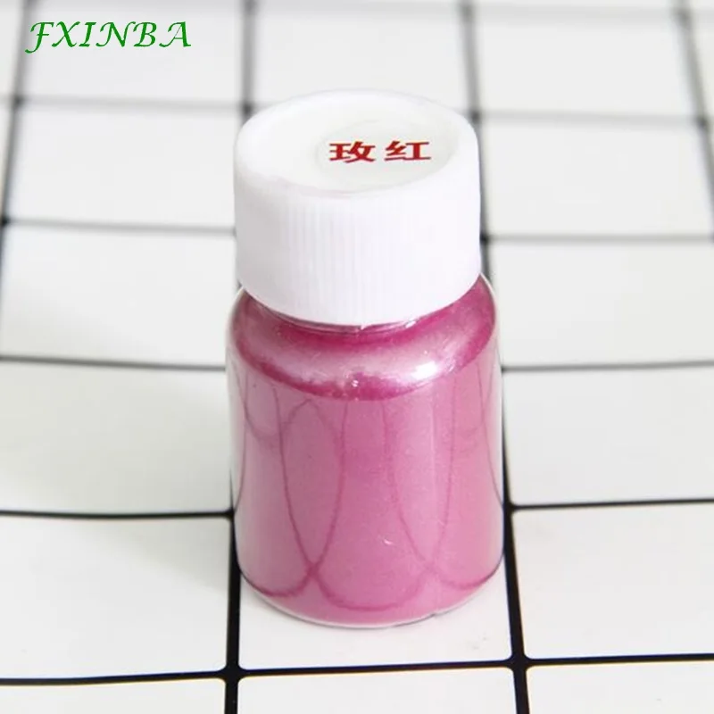 11 Rose FXINBA 24 цвета слюда пудра с эффектом блеска DIY Поставки слаймов игрушки пигмент Декор изготовление краски/дизайн ногтей/порошковая краска пушистый Lizun глина - Цвет: 11 Rose