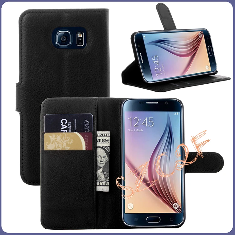 Чехол для Samsung Galaxy S6 роскошный кожаный чехол книжка с подставкой и бумажником S 6 Edg