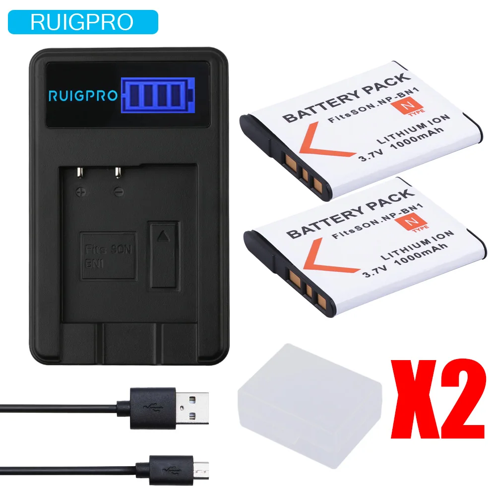 RP 2x bateria NP-BN1 np bn1 NPBN1 батарея+ ЖК USB зарядное устройство для sony DSC WX220 WX150 DSC-W380 W390 DSC-W320 W630 камера