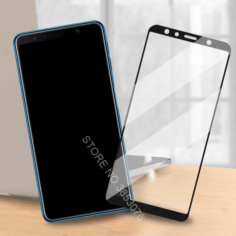 Цветная 9H 2.5D полностью закаленная стеклянная пленка для Samsung Galaxy A8 A6 J4 J6 Plus A7 J8 2018 J7