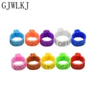 1000 колец для ног птиц 8 мм и 10 мм, переноска для домашних животных, голубей, попугаев, 10 цветов, колечко с цифрами, байонетное маркировочное кольцо