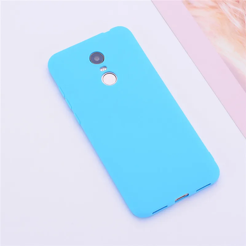 Цветной матовый чехол для телефона s для Xiaomi Redmi 5/5 Plus, силиконовый мягкий чехол из ТПУ на заднюю панель для Xiaomi Redmi 5 Plus, чехол, чехол - Цвет: Light Blue