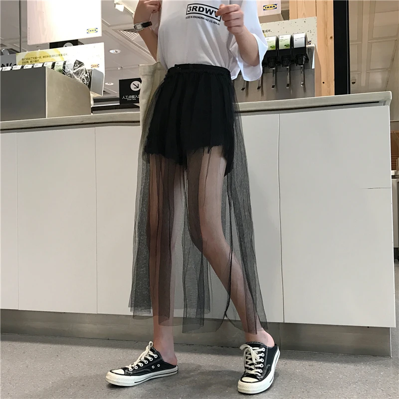 2019 сезон весна лето корейской версии новинка юбка в сеточку женские джинсовые