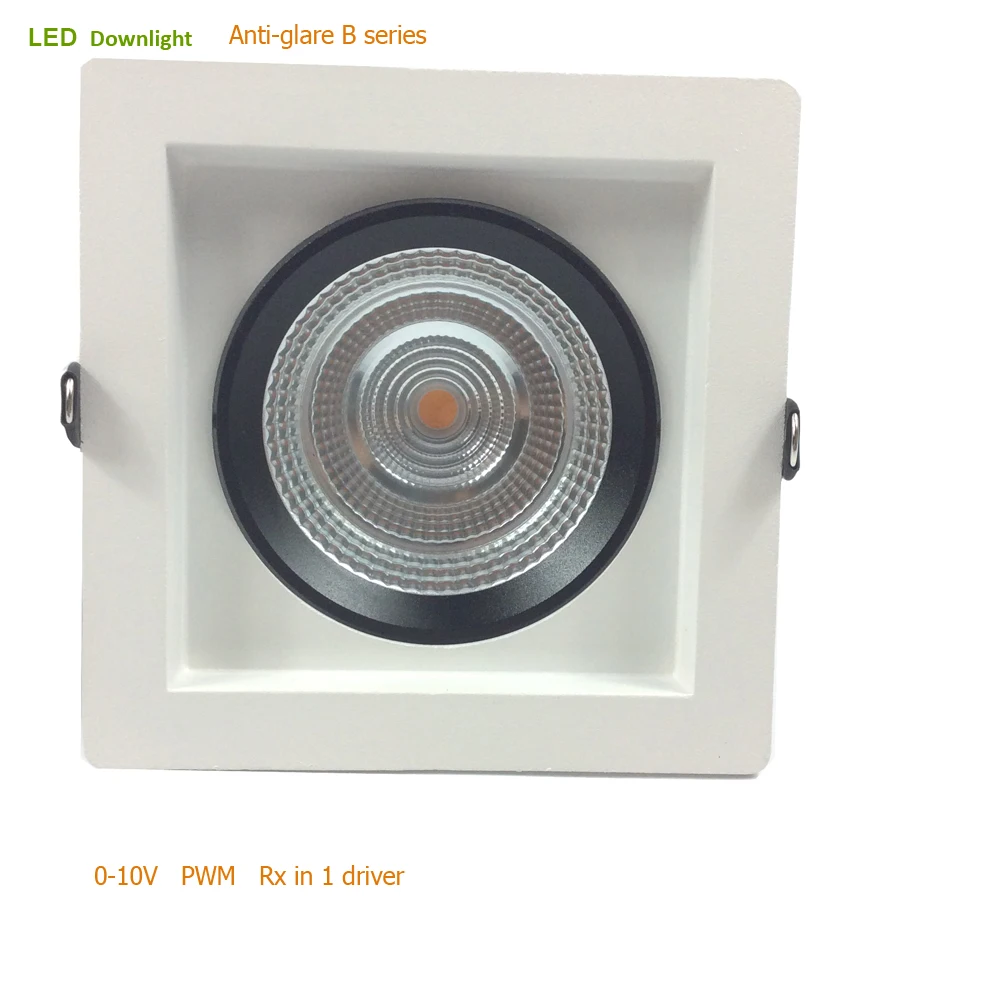 0 10V PWM Rx затемняемая Ослепительная квадратная рамка 15W 20W 40W High CRI90 коммерческий