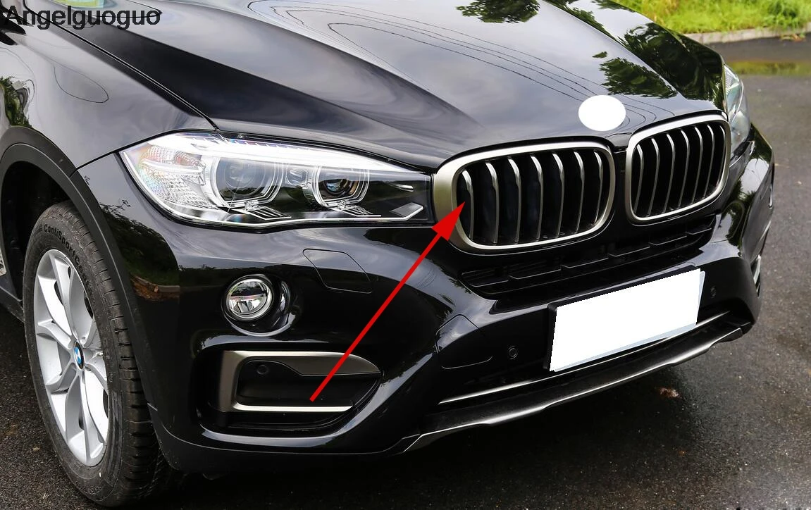 Angelguoguo для 2017 BMW X6 серии автомобилей Передняя решетка отделка Спорт полосы крышку