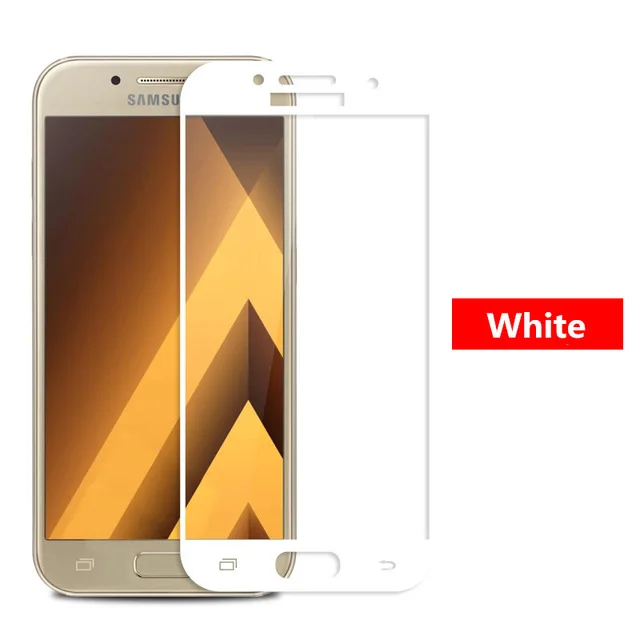 Полностью покрывающее закаленное Стекло для samsung Galaxy J7 J5 J3 J5 Pro; Европейская версия; Экран защитная пленка J 3 5 7 Стекло - Цвет: White