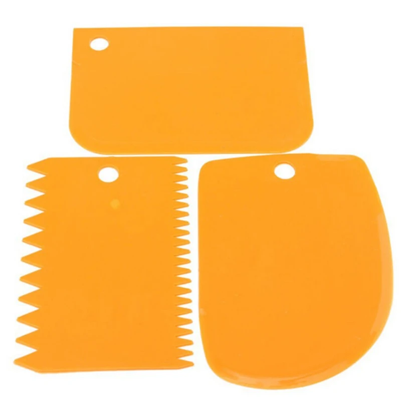 Transhome резак для теста 3 шт./компл. шпатель крема гладкий скребок торта силиконовый