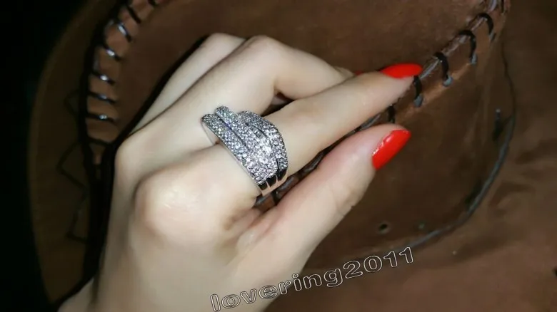 Choucong винтажный набор когтей 240 шт камень 5A Циркон Камень 10KT белый золотой