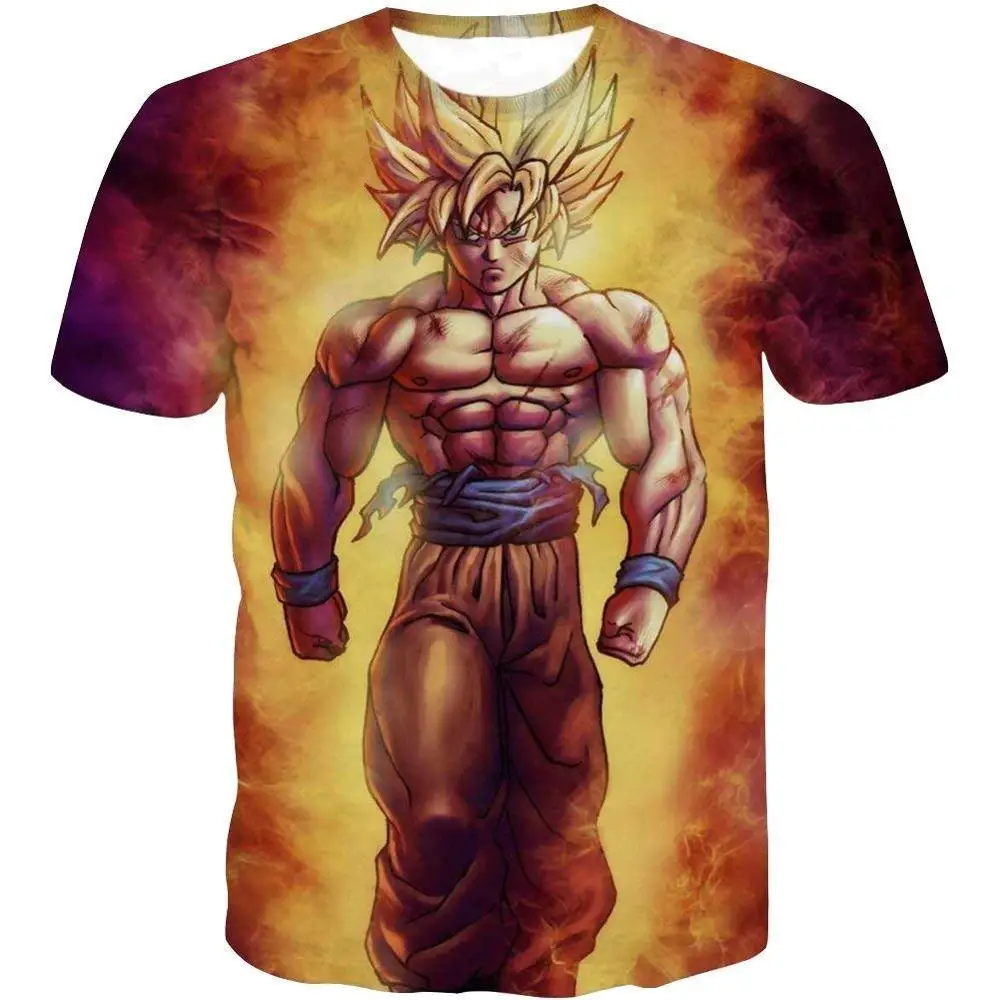 LE125 Для мужчин Dragon Ball Z футболка сын Goku vegeta Бодибилдинг Футболка супер футболка Saiyan летняя одежда Homme футбола DragonBall - Цвет: LE125