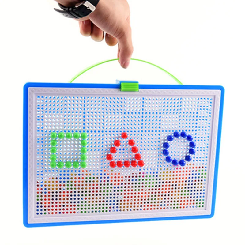 ESTELLE 296pcs DIY Mosaic Picture Puzzle Toy Children Composite Intellectual Educational Mushroom Nail Kit Toys For Kids Gifts|Пазлы| |