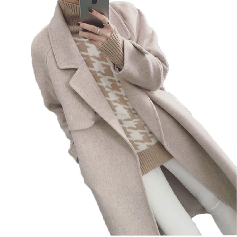 Женское длинное пальто из шерсти Осеннее/зимнее 2019|wool coat long|winter women wool coatwomens coats |