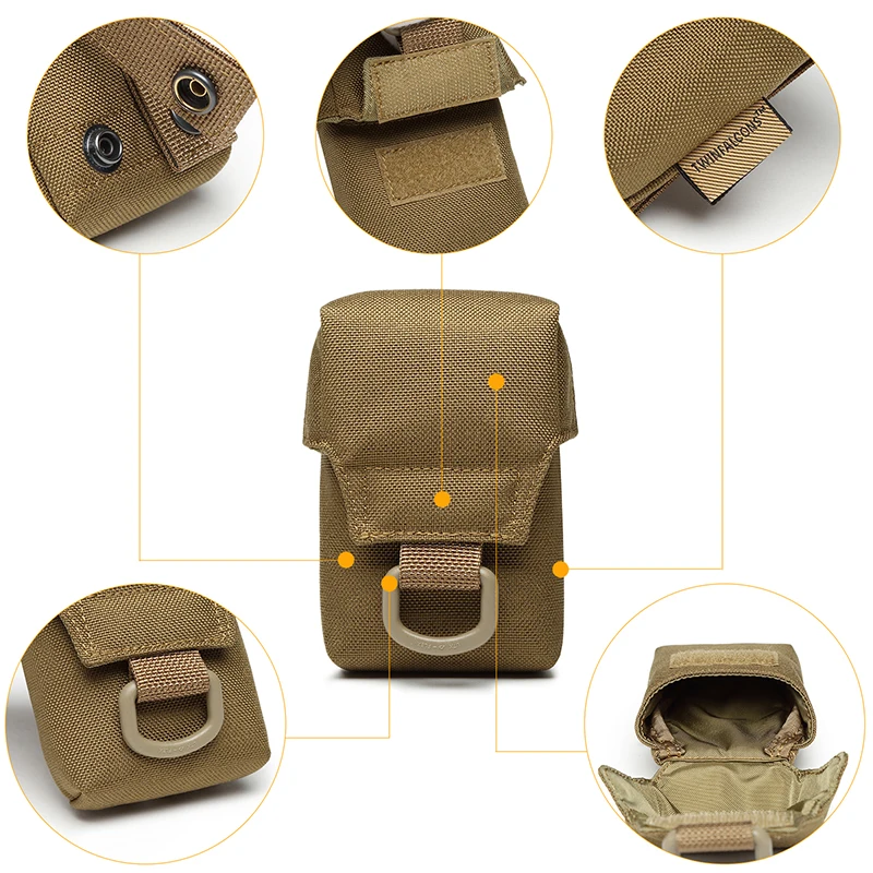 Мужская тактическая Сумка Molle ICOMM, поясная сумка, маленький карман, военная поясная сумка для бега, сумка для путешествий, походная сумка, TW-P010