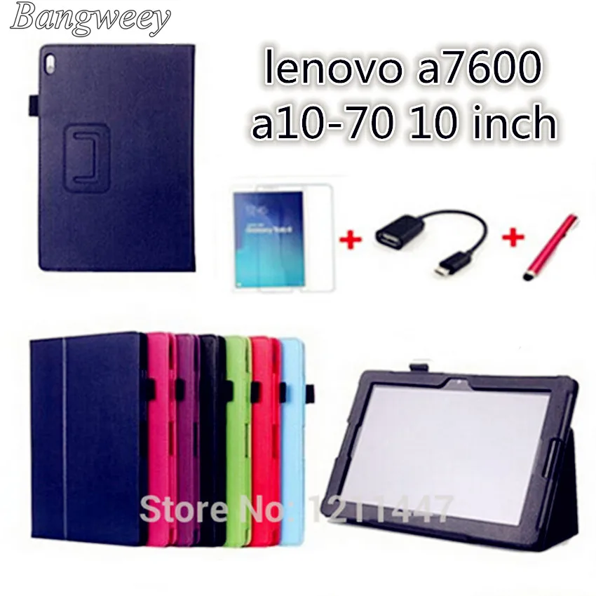 Роскошный кожаный чехол подставка с зернистой фактурой для lenovo a7600 книг Lenovo tab a10 70