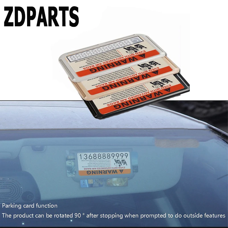 ZDPARTS Солнцезащитная шторка для автомобиля с роликовым механизмом номер телефона парковочная карта Стикеры