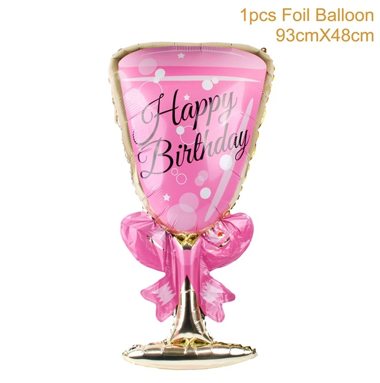 Pink Wineglass QIFU черно-белый воздушный шар Свадебный шар для невесты свадебный душ свадебный гелиевый баллон вечерние балон Свадьба балон гелий - Цвет: Pink Wineglass