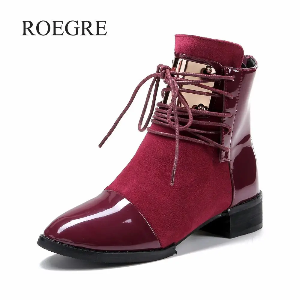 

Женские ботинки из натуральной кожи, на низком каблуке, ботинки-мартинсы, женские мотоциклетные ботинки, Осенняя обувь, женские ботильоны и...