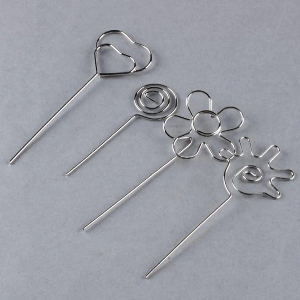 Сердце Форма Ремесло Новый зажим для провода карты Примечание фото Памятка