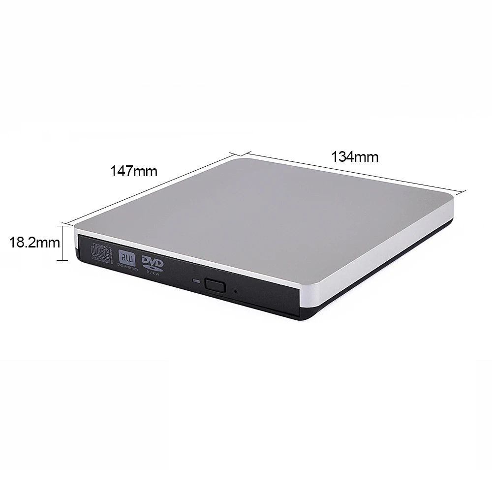Внешний USB 3 0 высокоскоростной DL DVD RW ГОРЕЛКА для записи компакт дисков тонкий