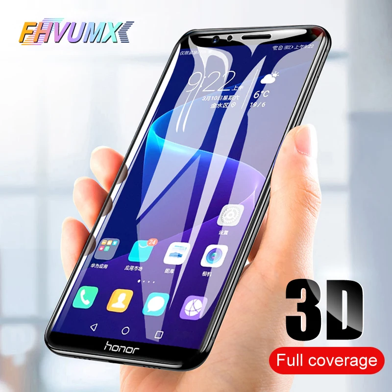 FHVUMX 3D высококачественное закаленное стекло для huawei Honor 8 9 10 Lite V9 Play V10 Защитное стекло для экрана Honor 8 9 10 пленка