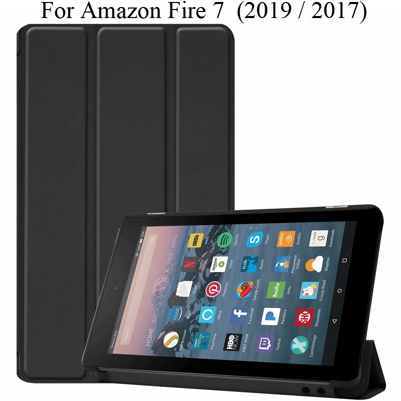 Деловой чехол для Amazon Fire7 2019 fire 7 2017 умный Fire тонкий защитный подставка|Чехлы