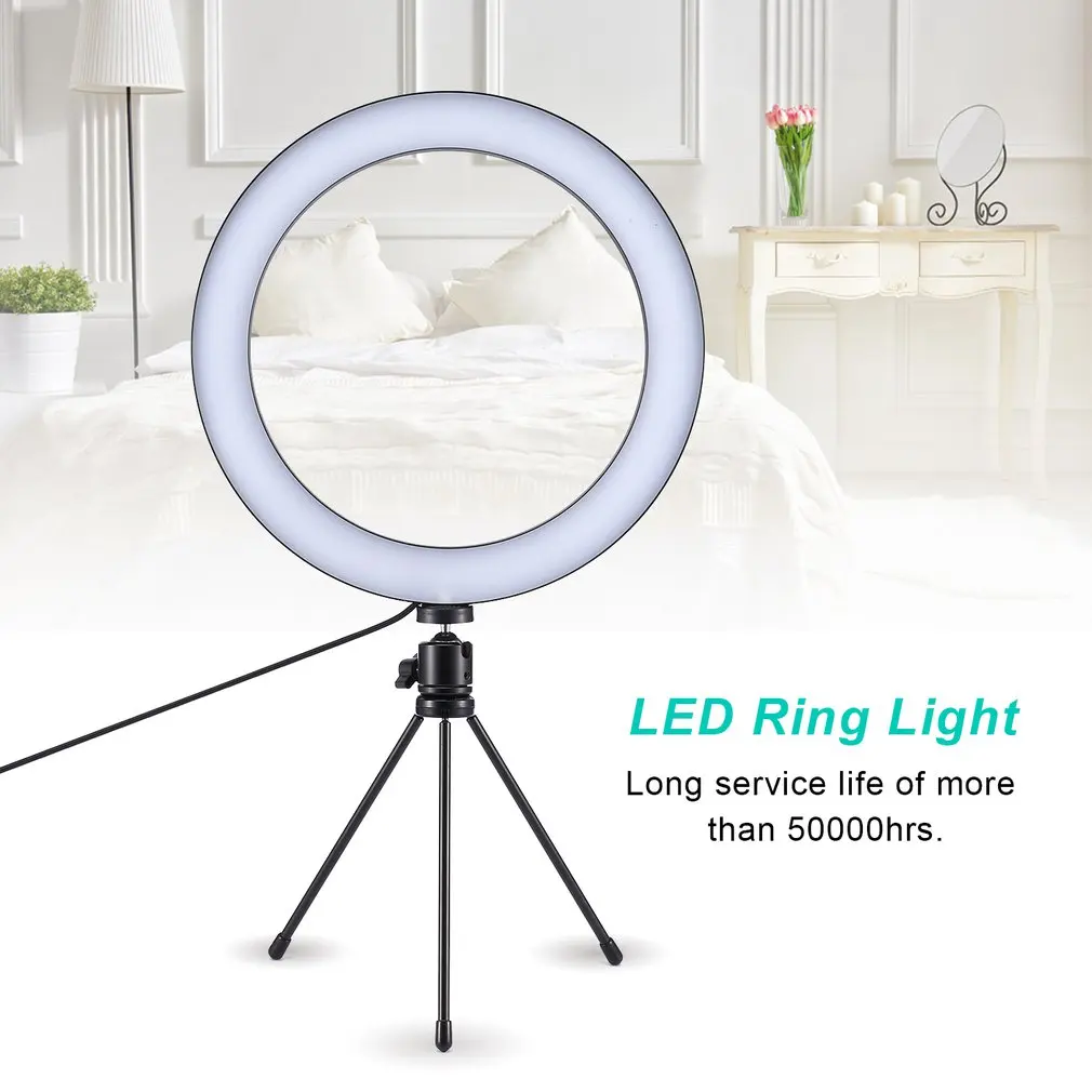 Dimmable светодиодный студийный фотоаппарат кольцо свет фото телефон видео свет круглая лампа с штативами селфи палка кольцо заполняющий свет для Canon