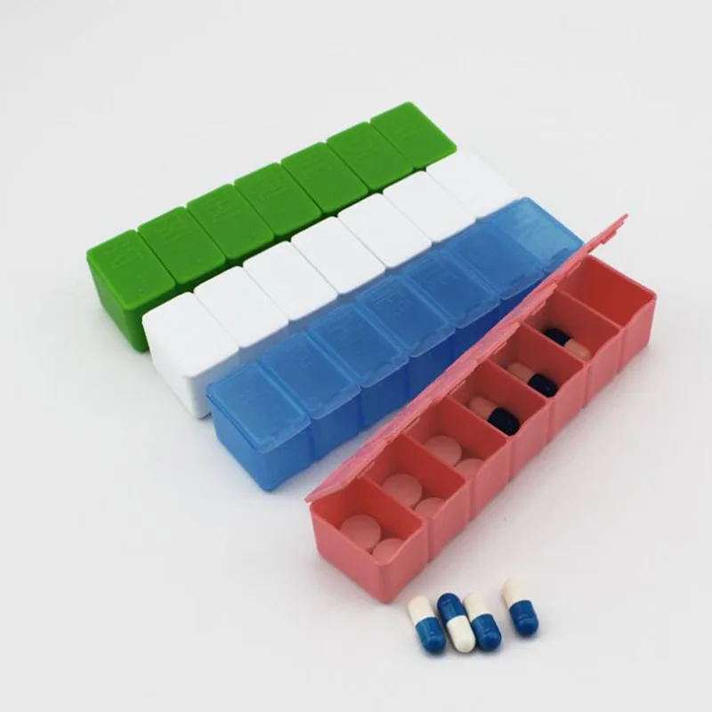 Yokee Новый Еженедельный 7 дней Tablet Pill Box с дизайном Брайля держатель Медицина