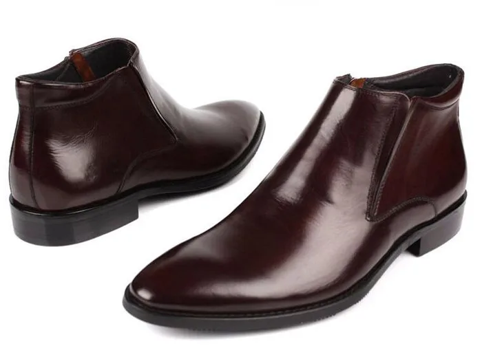 

Модные ботильоны с высоким берцем в деловом стиле; Мужские модельные ботинки с острым носком; Кожаные ботинки на шнуровке и не сужающемся кн...