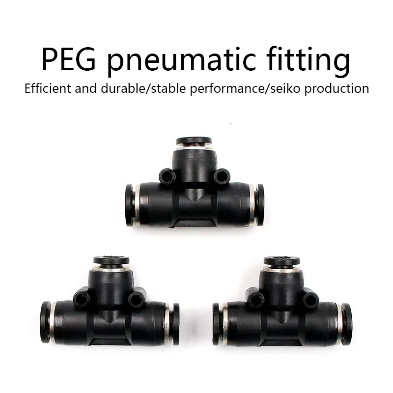 Каждый пневматический Тройник 3 способа соединитель для шланга PEG Push In Air Gas