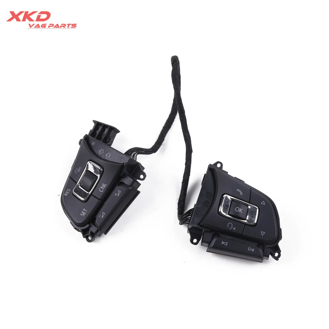 Black Chrome Steering Wheel Multi-function Button Cruise control For V-W Tiguan 17-19 5NA959442 5NA 959 442 | Автомобили и