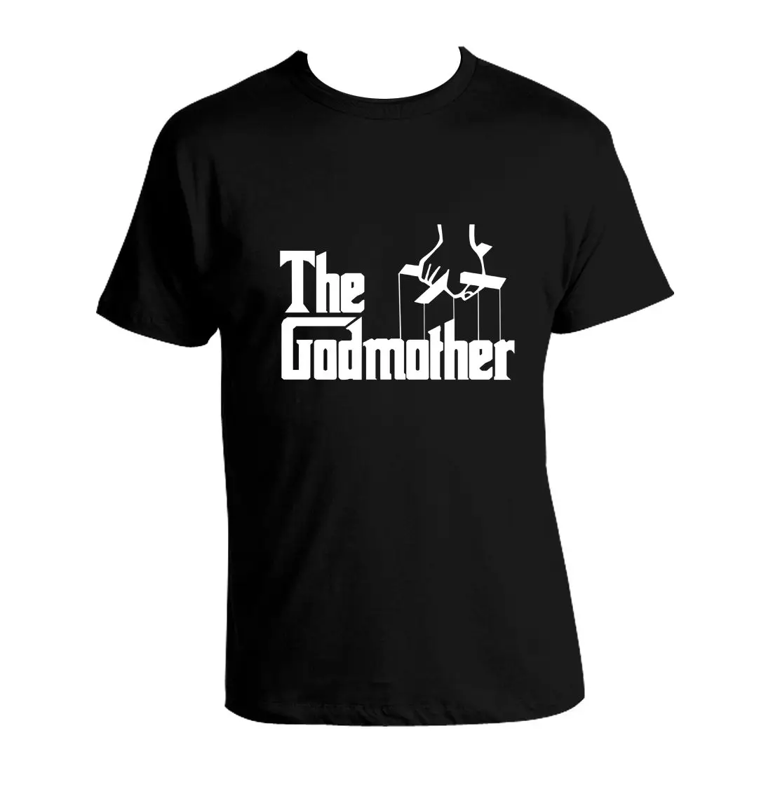 Забавная футболка с надписью The GodMother подарок 100% хлопок для мамы крестной унисекс