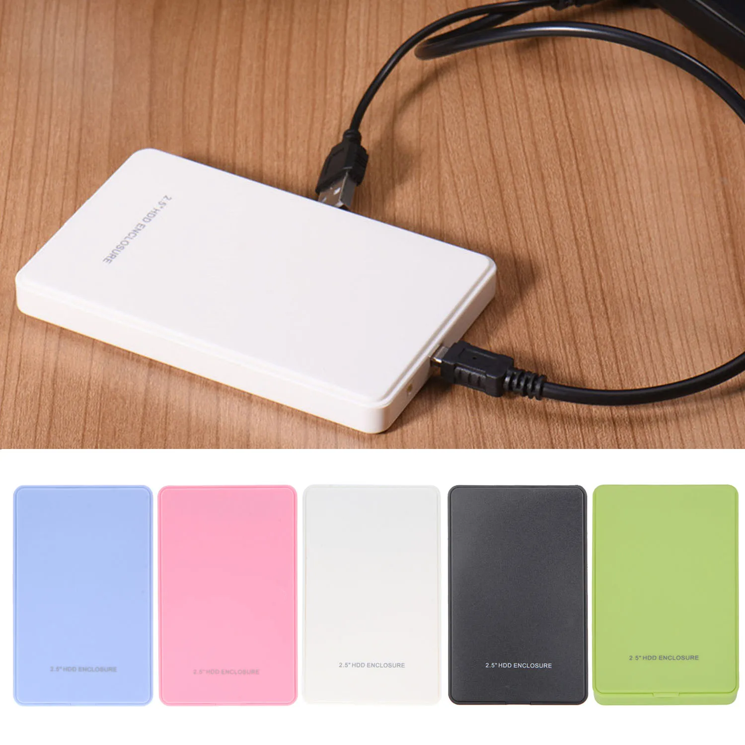 2 5 дюймовый Тонкий портативный USB 0 для SATA HDD внешний корпус жесткого диска коробка