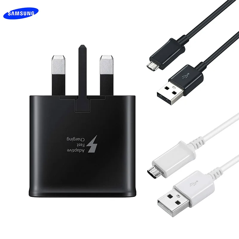 Оригинальный адаптивный адаптер для быстрой зарядки samsung UK 9V 1.67A 1 M/1 5 M Micro USB