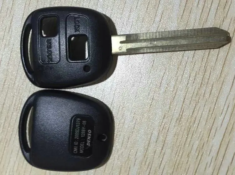 2 кнопки дистанционного ключа чехол для Toyota с лезвием TOY43 без логотипа Fob крышка