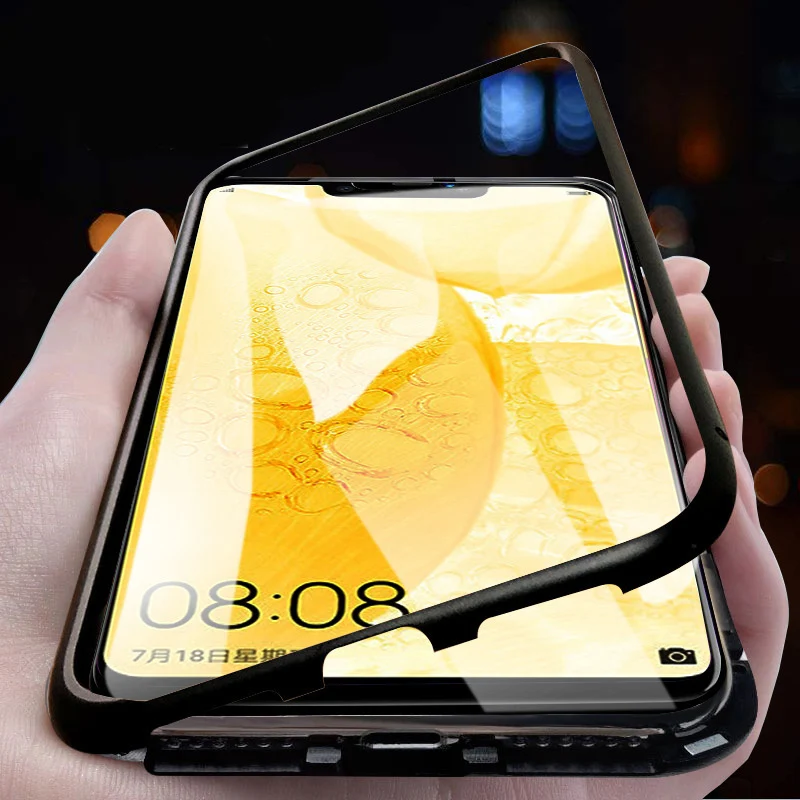 Роскошный Магнитный адсорбционный металлический чехол для Oneplus 7 Pro из