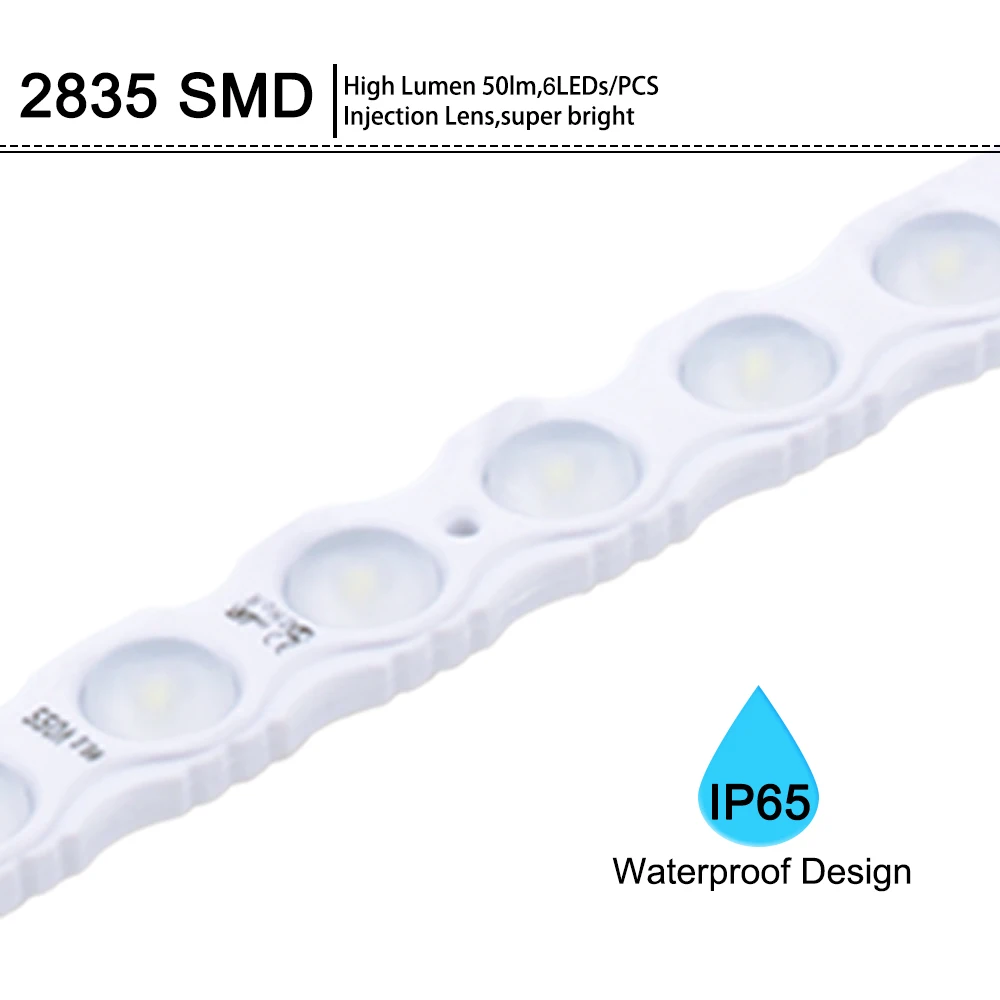 Светодиодный модуль SMD 220 2835 в 6 светодиодов IP65 водонепроницаемый инъекционный