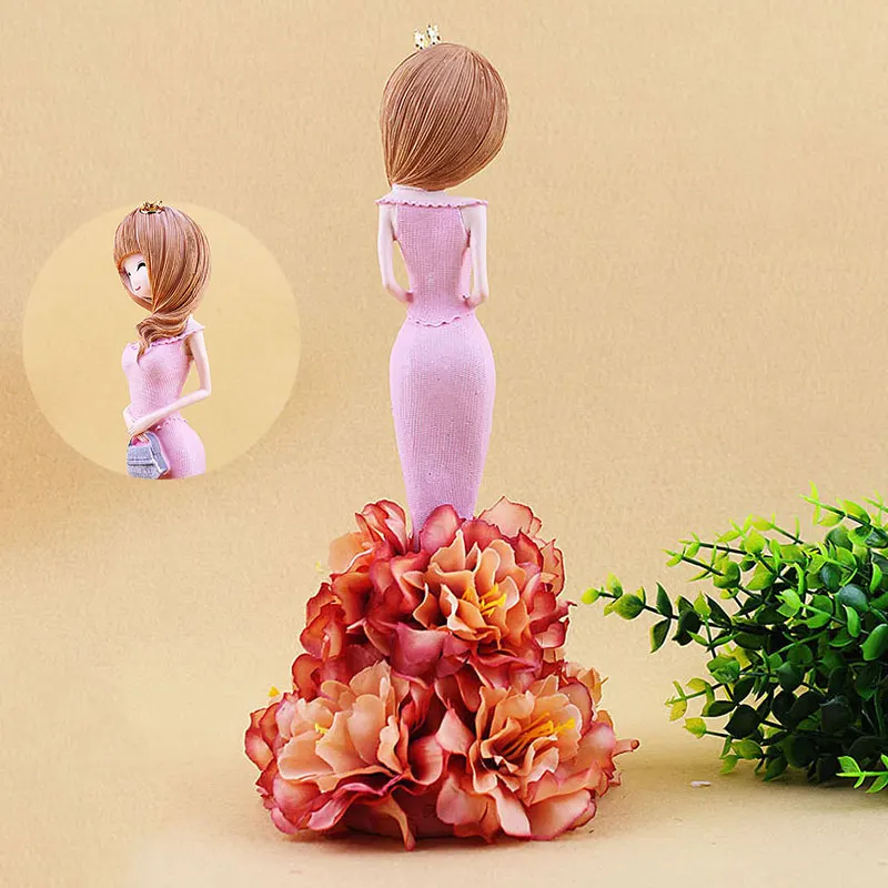 Современная домашняя Смола Ремесленная фигурка пасторальная Орхидея девушка