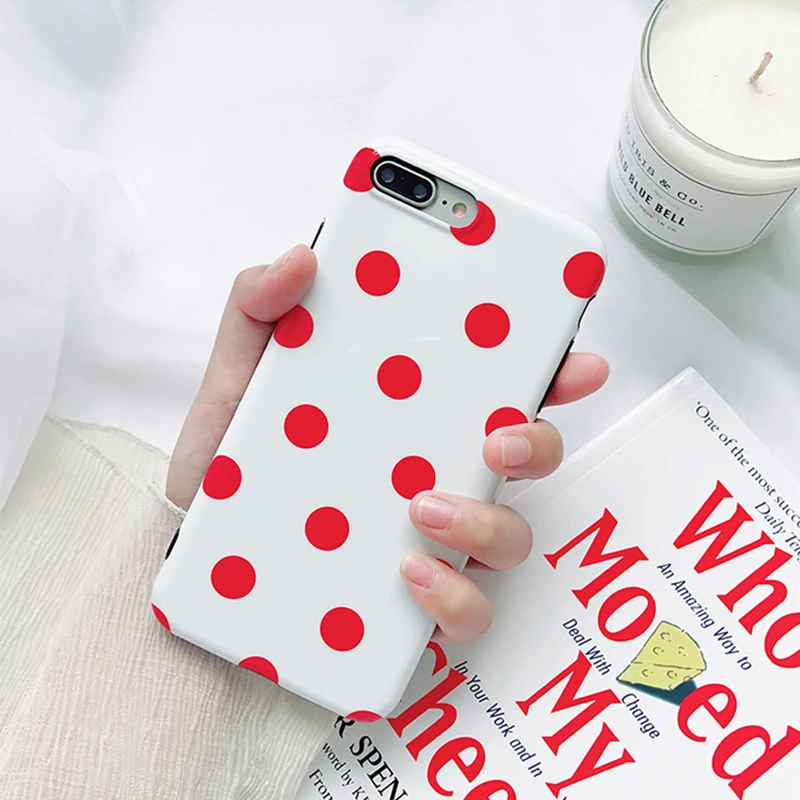WMZSUCC Винтаж красная волна точка Мягкий силиконовый чехол для телефона iPhone X 8 7