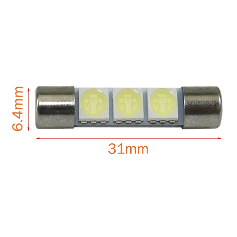 Meetroc большая акция белый 31 мм 3 SMD СВЕТОДИОДНЫЙ Автомобильный купольный Festoon Vanity