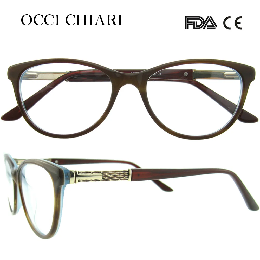 C3 OCCI CHIARI, женские очки, оправа, очки, оптические, полная оправа, ацетат, близорукость, прозрачные линзы, оправа для глаз, розовые очки, W-CAPRIO - Цвет оправы: C3
