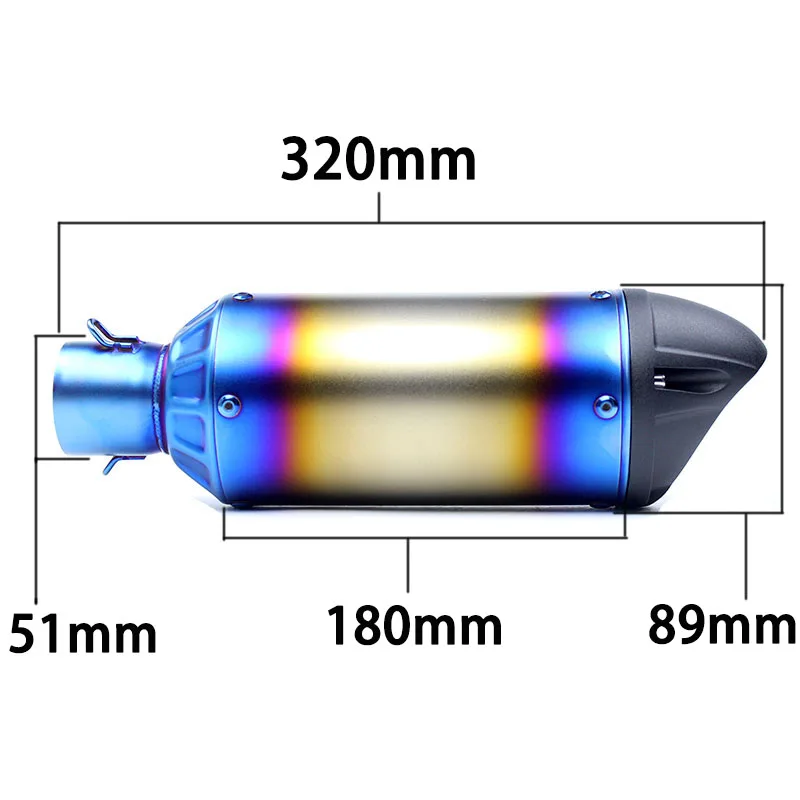 Akrapovic выхлопная мотоцикл трубы глушителя Racing Escapamento Para мото Universel 51 мм для msx125 gsr 750