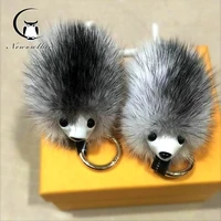 sable mobile phone chain real fur key chain pendant luxury hedgehog key chains fur key chain fur accessories