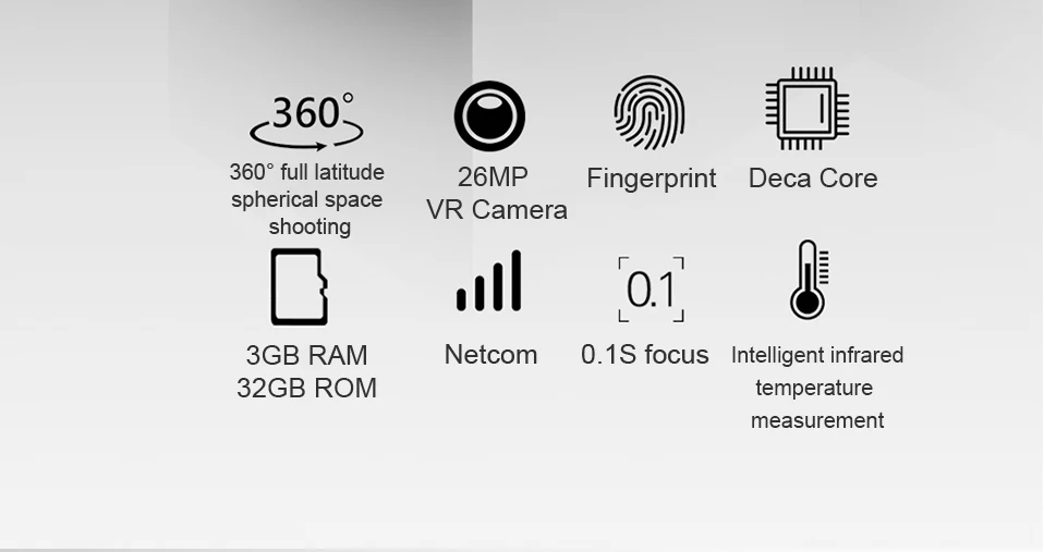 PROTRULY D7 AMOLED 360 градусов полноразмерный VR 4G Смартфон Android 6,0 Helio X20 Deca Core 3 ГБ+ 32 ГБ FHD 26 МП мобильный телефон