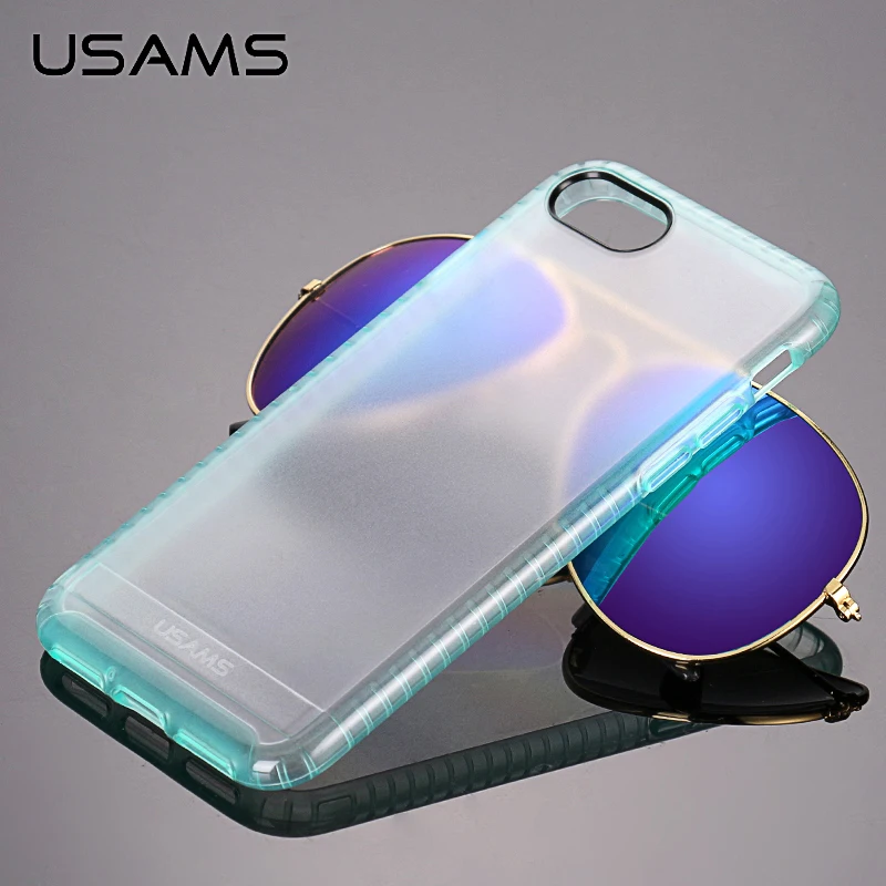 For iPhone 7 TPU Case USAMS Mingo Series Anti-knock Back for 4.7 inch &amp Plus 5.5 Impact protection |