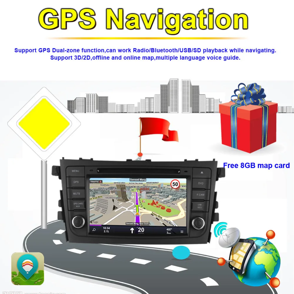 4 Гб ROM Android 8 0 Восьмиядерный автомобильный Радио стерео с gps навигацией для Suzuki