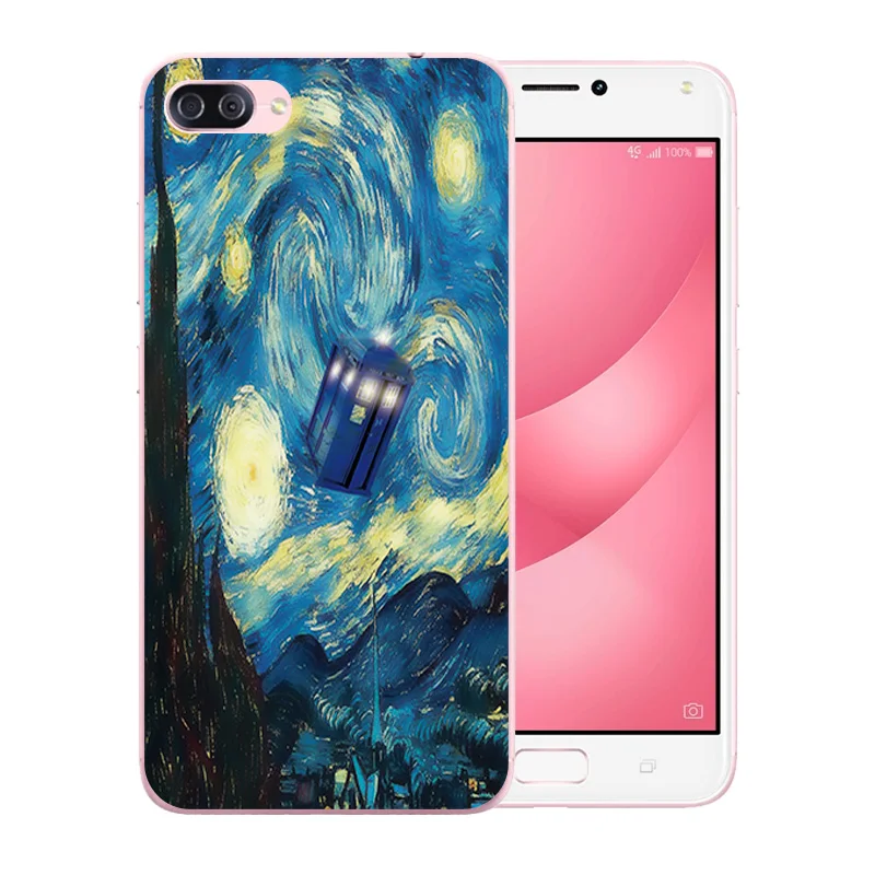 Мягкий чехол для Asus ZenFone 4 Max ZC554KL Van Gogh с узором из ТПУ силиконовый защитный