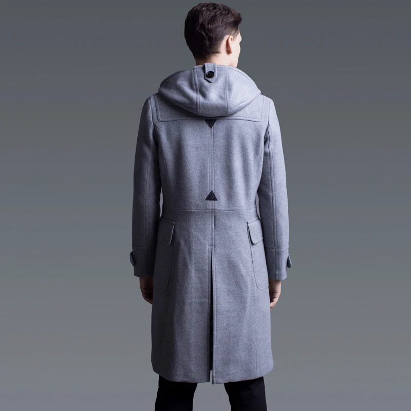 Рога пряжки шерстяное пальто Для мужчин 2021 Сезон весна осень Новинка В